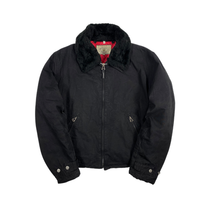 vintage Armani Jeans flight jacket faux-fur collar
