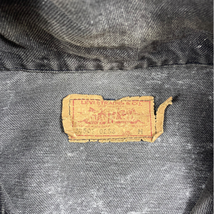 Levis Black Acid Washed Denim Jacket Made in U.S.A. Spring 1990