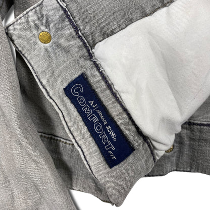 2000s Armani Grey Washed Denim Jacket