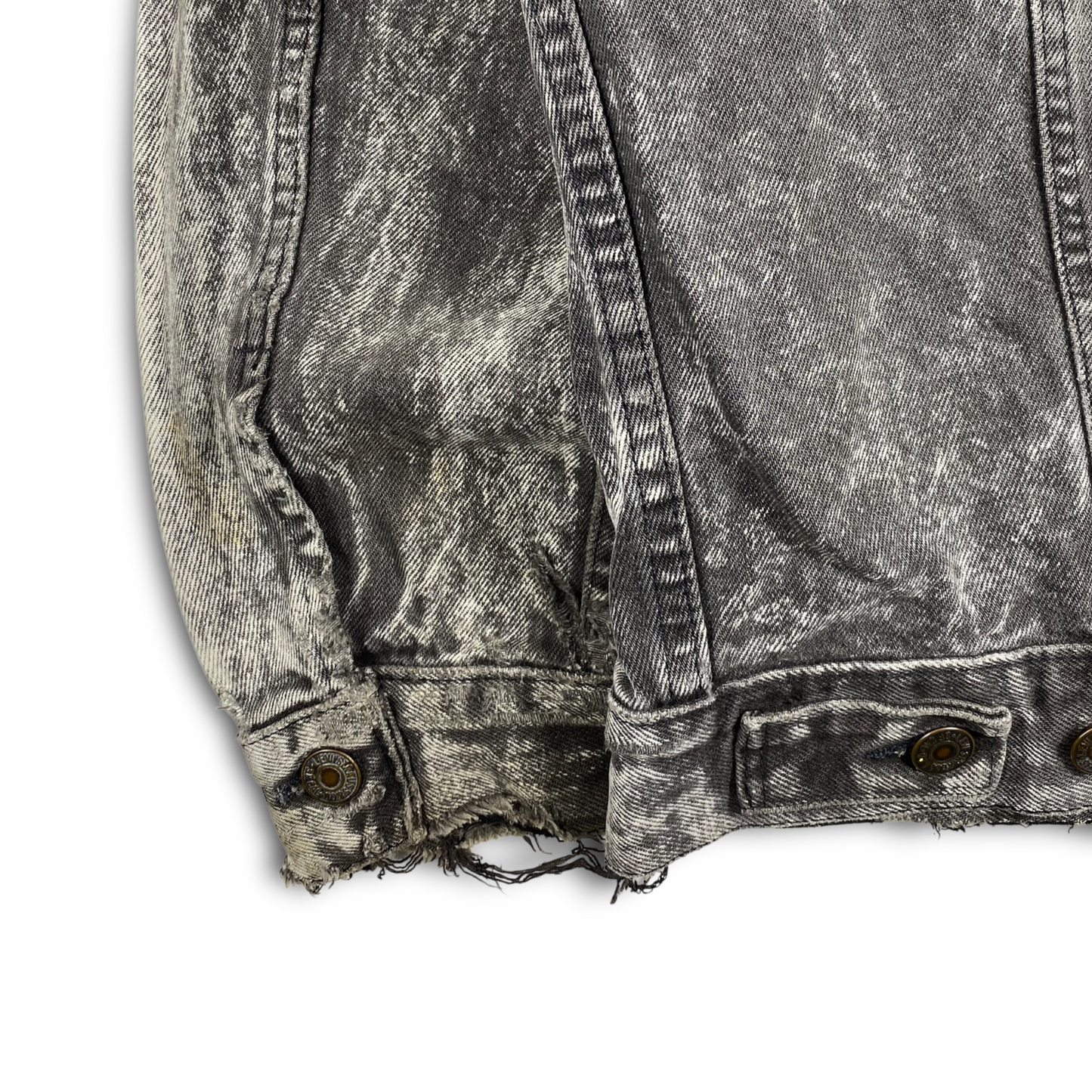 Levis Black Acid Washed Denim Jacket Made in U.S.A. Spring 1990