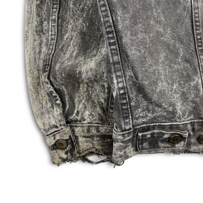 Levis Black Acid Washed Denim Jacket Made in U.S.A. Spring 1990