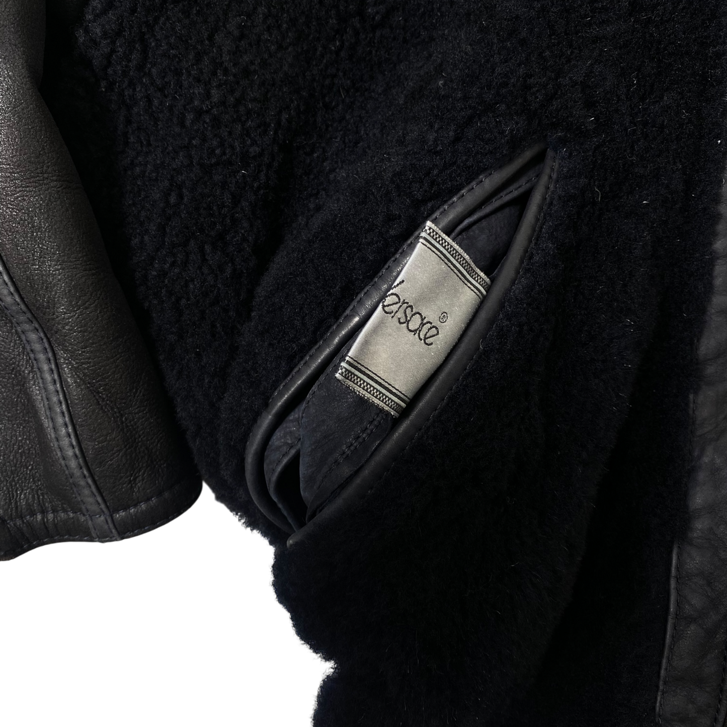 80s Vintage GIANNI VERSACE Leather Bomber Reversible Jacket