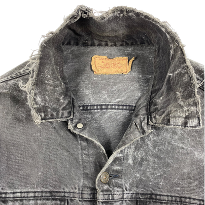 Levis Black Acid Washed Denim Jacket Made in U.S.A. Spring 1990