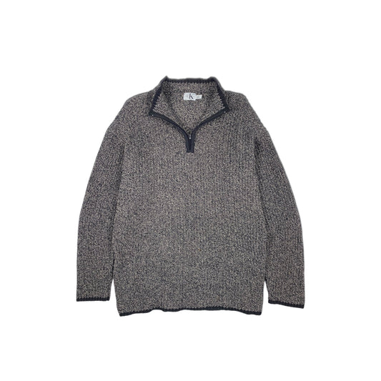 Calvin Klein Sweater Knit Quarter Zip Pullover Classic