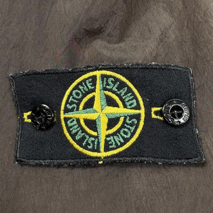 STONE ISLAND Metallic Nylon Hooded Coat Long Jacket