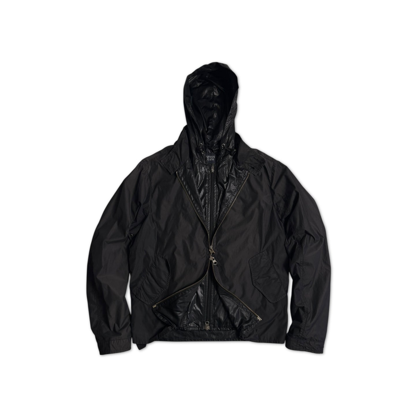 90s Armani nylon teck hoodie