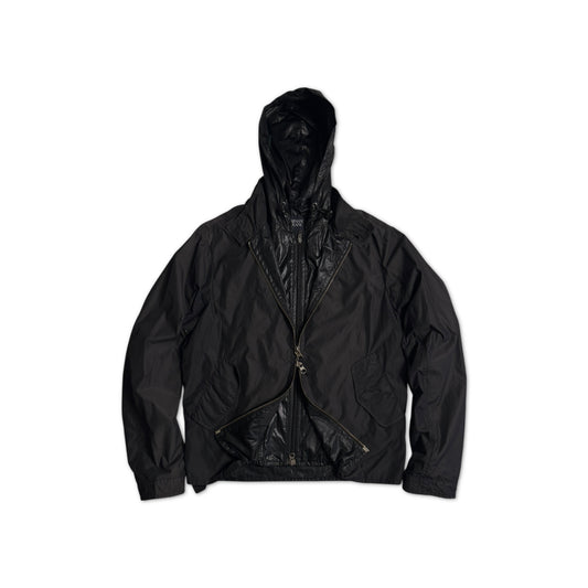 90s Armani nylon teck hoodie
