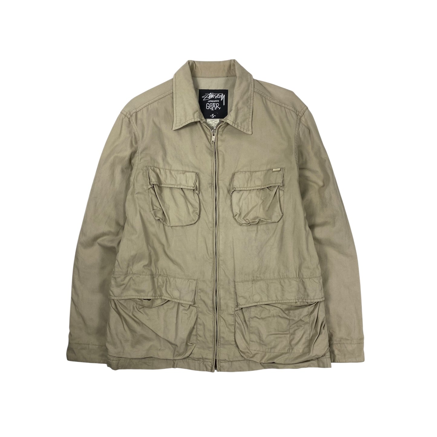 STUSSY IDEAL ZIP Striped Work Jacket