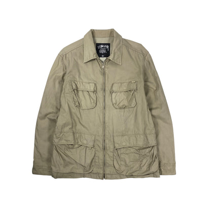 STUSSY IDEAL ZIP Striped Work Jacket