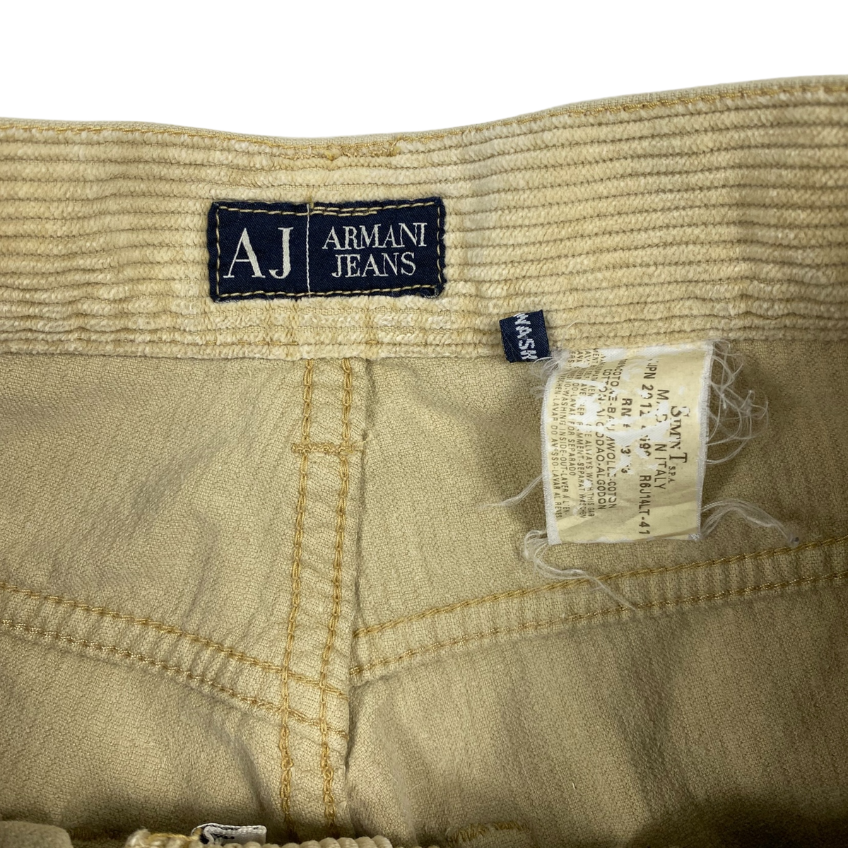 Armani Jeans beige corduroy trousers