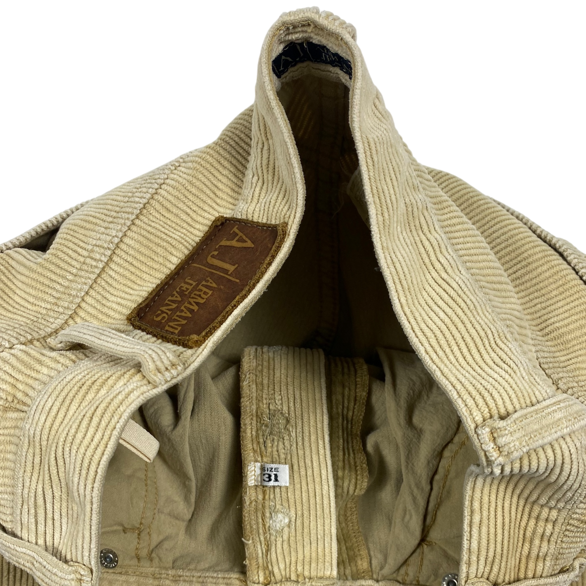 Armani Jeans beige corduroy trousers